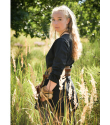 Mittelalter Tunika Yrsa, Used-Look, schwarz
