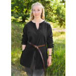 Mittelalter Tunika Yrsa, Used-Look, schwarz