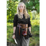Mittelalter Tunika Yrsa, Used-Look, schwarz