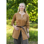 Mittelalter Tunika Yrsa, Used-Look, beigebraun