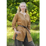 Mittelalter Tunika Yrsa, Used-Look, beigebraun