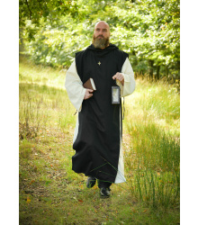 Mönchskutte Anselm, 2-in-1, natur - schwarz