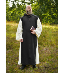 Mönchskutte Anselm, 2-in-1, natur - schwarz