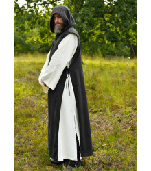 Mönchskutte Anselm, 2-in-1, natur - schwarz
