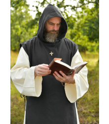 Mönchskutte Anselm, 2-in-1, natur - schwarz