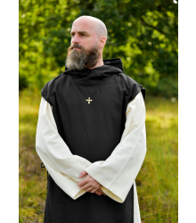 Mönchskutte Anselm, 2-in-1, natur - schwarz