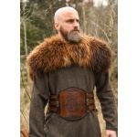 Wikinger Ledergürtel mit Prägung, braun