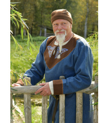 Wikinger Kappe Leif, Diamantköper, Wolle, braun