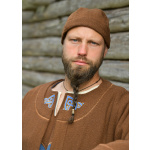 Wikinger Kappe Leif, Diamantköper, Wolle, braun