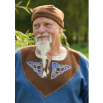 Wikinger Kappe Leif, Diamantköper, Wolle, braun