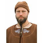 Wikinger Kappe Leif, Diamantköper, Wolle, braun