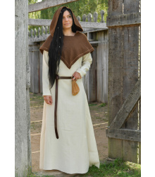 Wikinger Gugel Eske, Diamantköper, Wolle, braun