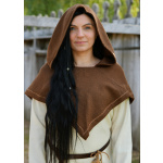 Wikinger Gugel Eske, Diamantköper, Wolle, braun