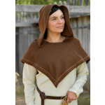 Wikinger Gugel Eske, Diamantköper, Wolle, braun