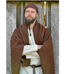 Wikinger Rechteckmantel Bente, Decke, Diamantköper, Wolle, braun