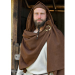 Wikinger Rechteckmantel Bente, Decke, Diamantköper, Wolle, braun
