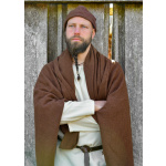 Wikinger Rechteckmantel Bente, Decke, Diamantköper, Wolle, braun