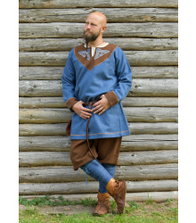 Wikinger Wollwadenwickel Ando, Beinwickel, blau