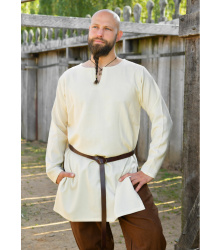 Schlichte Wikinger Tunika Bjane, Wolle, natur