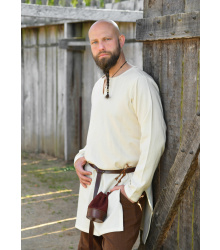 Schlichte Wikinger Tunika Bjane, Wolle, natur