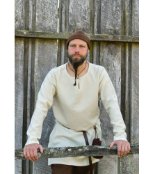 Schlichte Wikinger Tunika Bjane, Wolle, natur