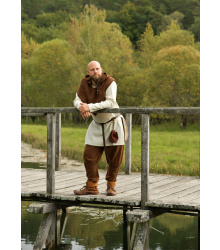 Schlichte Wikinger Tunika Bjane, Wolle, natur