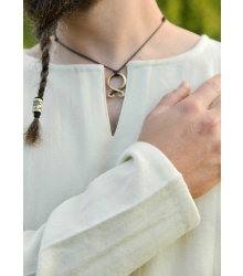 Schlichte Wikinger Tunika Bjane, Wolle, natur