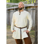 Schlichte Wikinger Tunika Bjane, Wolle, natur