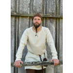 Schlichte Wikinger Tunika Bjane, Wolle, natur