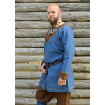 Wikinger Wolltunika Esben, blau-braun