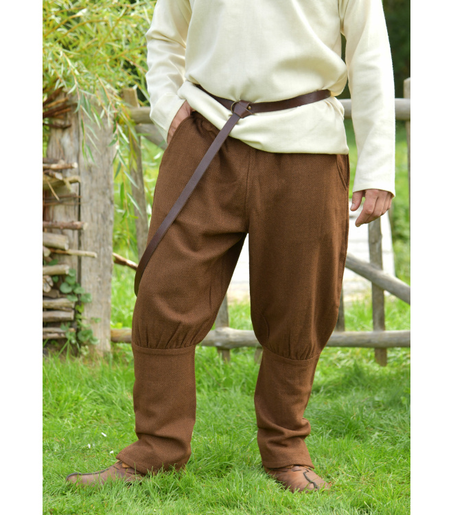 Wikinger Hose Helmer, Diamantköper, Wolle, braun