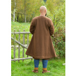 Gefütterter Wikinger Mantel Lennes, Diamantköper, Wolle, braun
