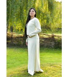 Schlichtes Wikinger Kleid Celeste, Wolle, natur