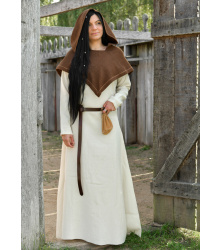 Schlichtes Wikinger Kleid Celeste, Wolle, natur