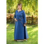 Wikinger Wollkleid Lykka, blau-braun