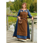Wikinger Wollkleid Lykka, blau-braun