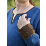 Wikinger Wollkleid Lykka, blau-braun