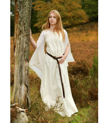 Mittelalter Kleid Ingrid mit Schnürung am Rücken, natur