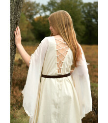 Mittelalter Kleid Ingrid mit Schnürung am Rücken, natur