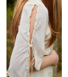 Mittelalter Kleid Ingrid mit Schnürung am Rücken, natur