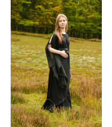 Mittelalter Kleid Ingrid mit Schnürung am Rücken, schwarz