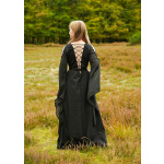 Mittelalter Kleid Ingrid mit Schnürung am Rücken, schwarz