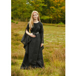Mittelalter Kleid Ingrid mit Schnürung am Rücken, schwarz