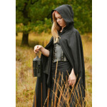 Mittelalter Kleid Ingrid mit Schnürung am Rücken, schwarz