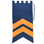 Mittelalter Fahne mit Streifen, blau - gelb