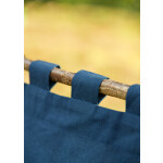 Mittelalter Fahne mit Streifen, blau - gelb