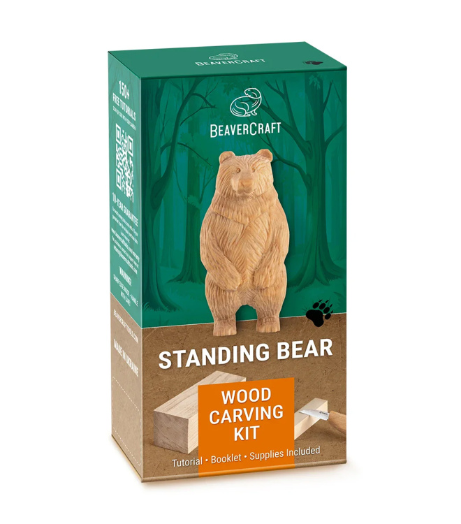 Beavercraft, Stehender Bär, Schnitz-Set