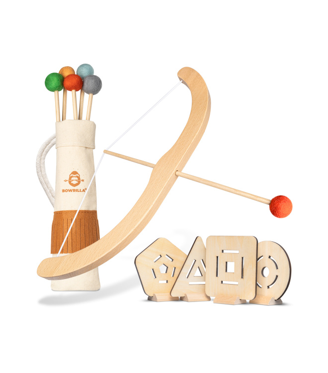 Pfeil und Bogen Set für Kinder ab 3 Jahre, 16 tlg., Holzspielzeug