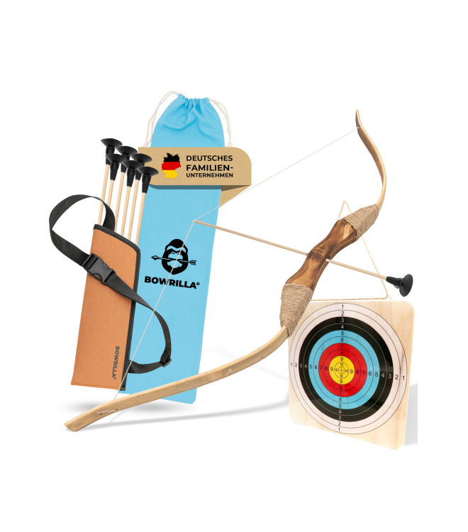 Pfeil und Bogen Set für Kinder ab 4 Jahren, 10 tlg., Holzspielzeug
