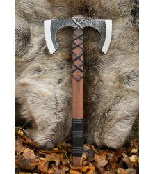 LARP Wikinger Doppelaxt Jorvak, Polsterwaffe, 42 cm